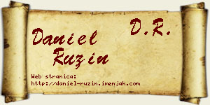 Daniel Ružin vizit kartica